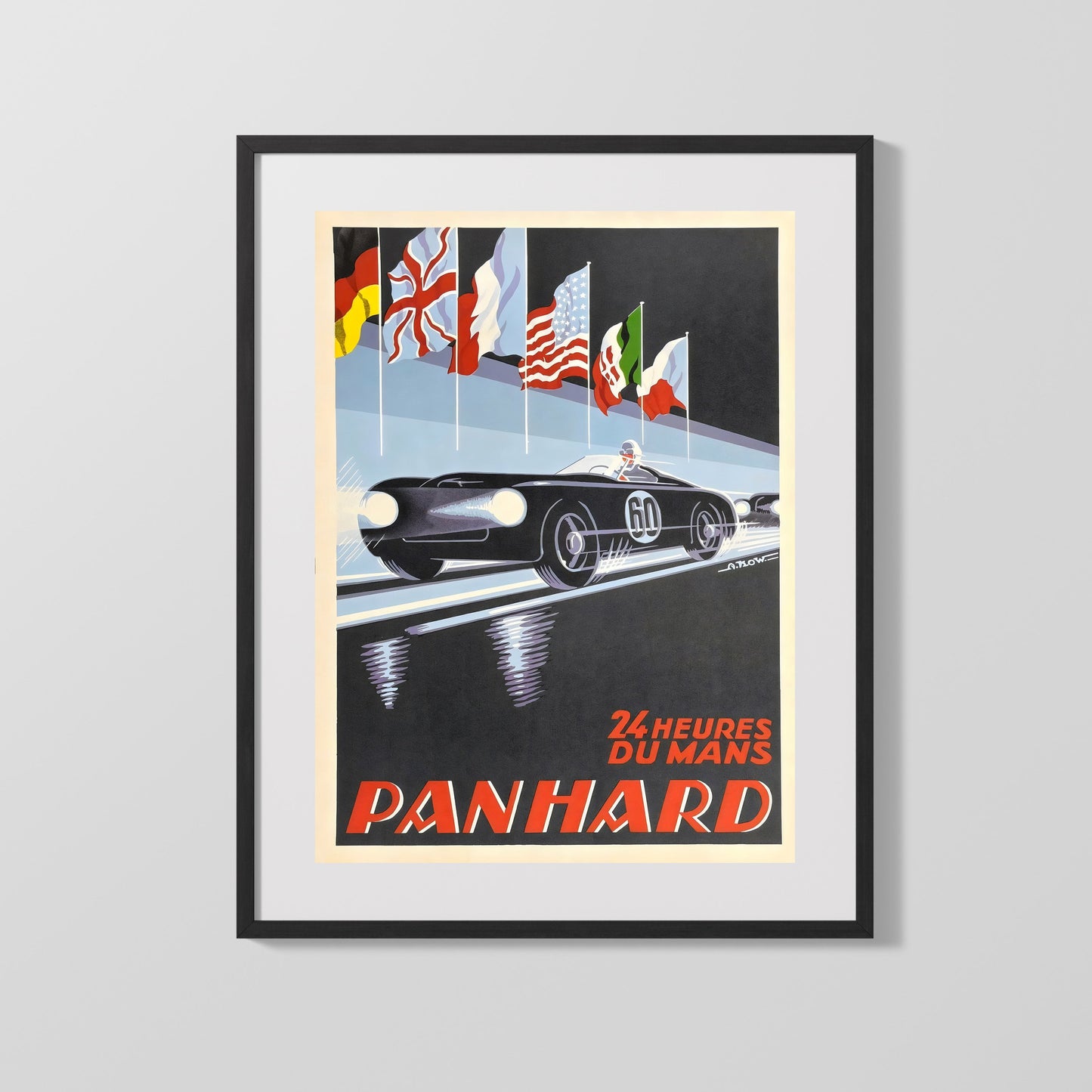 Classic Travel Poster - Le Mans - Panhard 24 Heures
