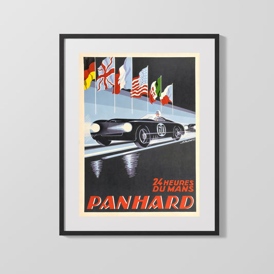 Classic Travel Poster - Le Mans - Panhard 24 Heures