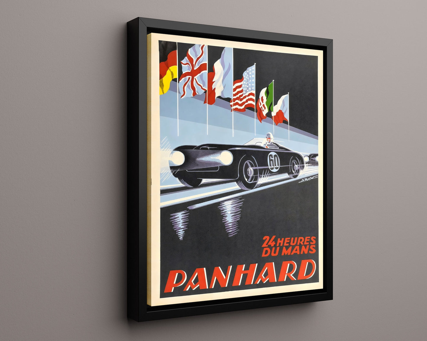Classic Travel Poster - Le Mans - Panhard 24 Heures