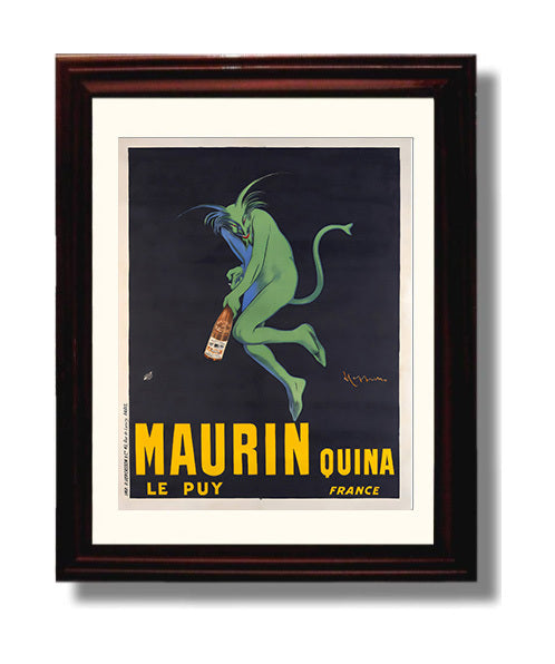 Le Puy Maurin Quina Vintage Travel Print 8x10 Beveled Frame travel wall art print