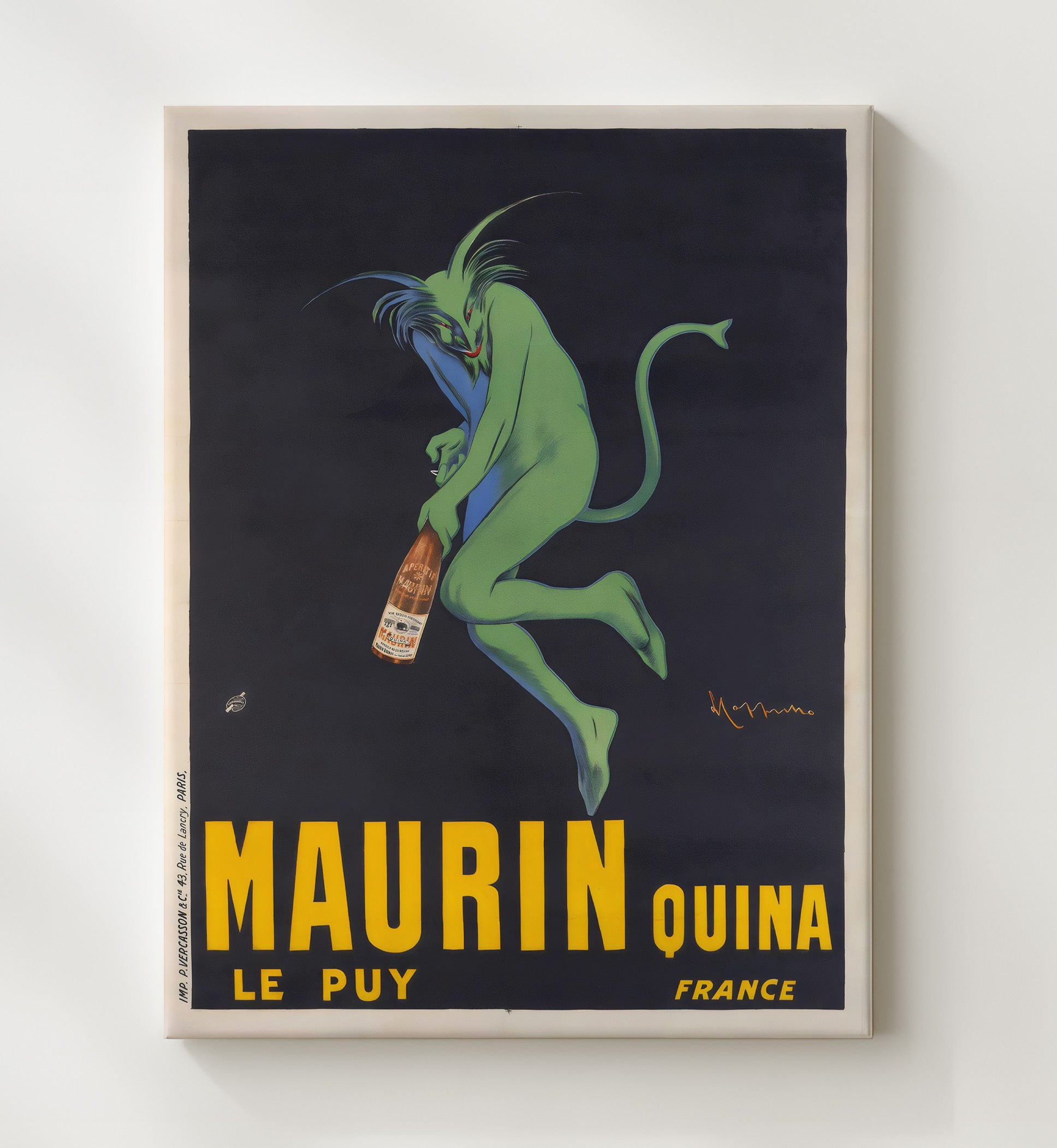 Le Puy Maurin Quina Vintage Travel Print 20x24 Canvas travel wall art print
