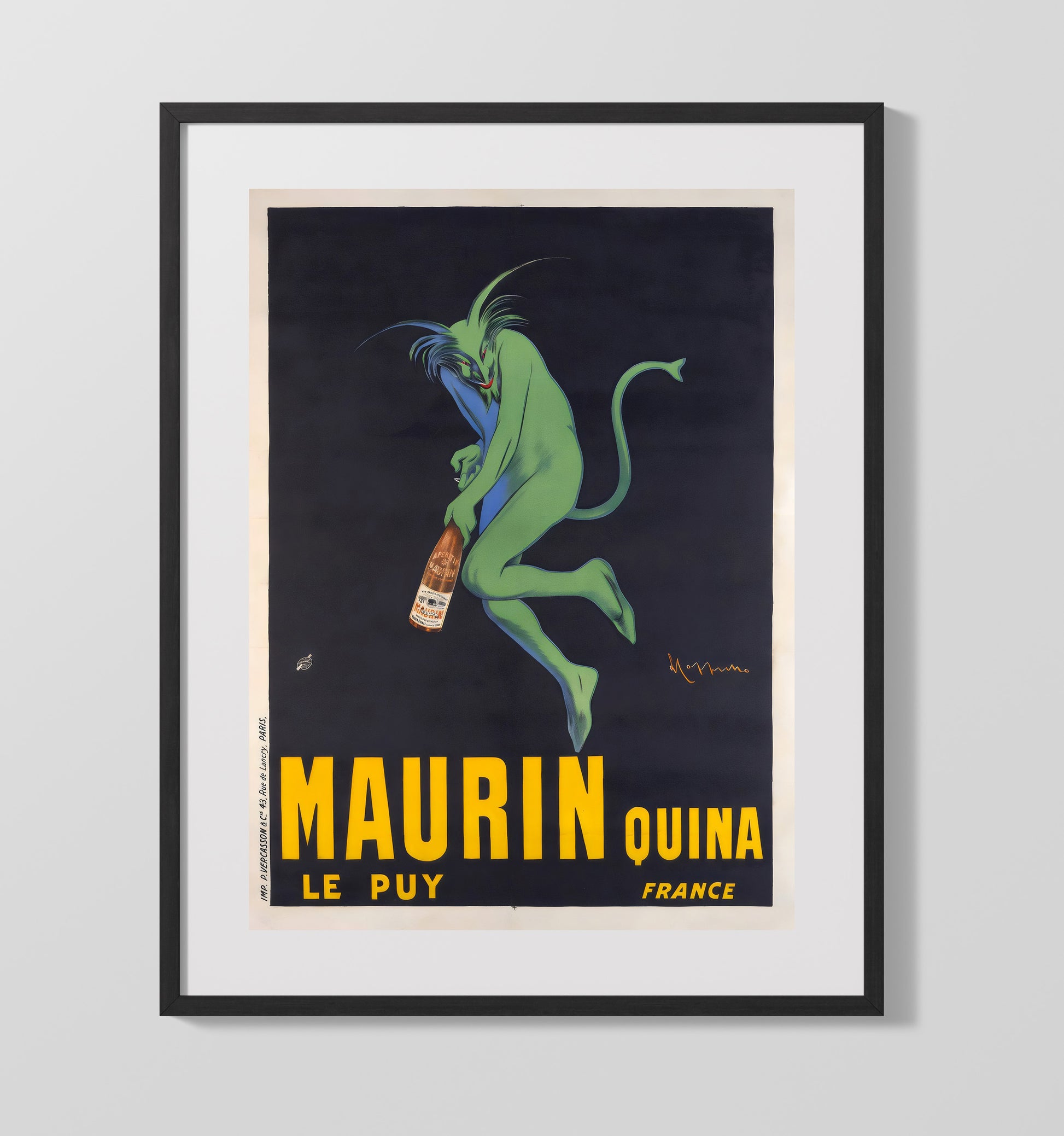 Le Puy Maurin Quina Vintage Travel Print 16x20 Gallery Frame travel wall art print