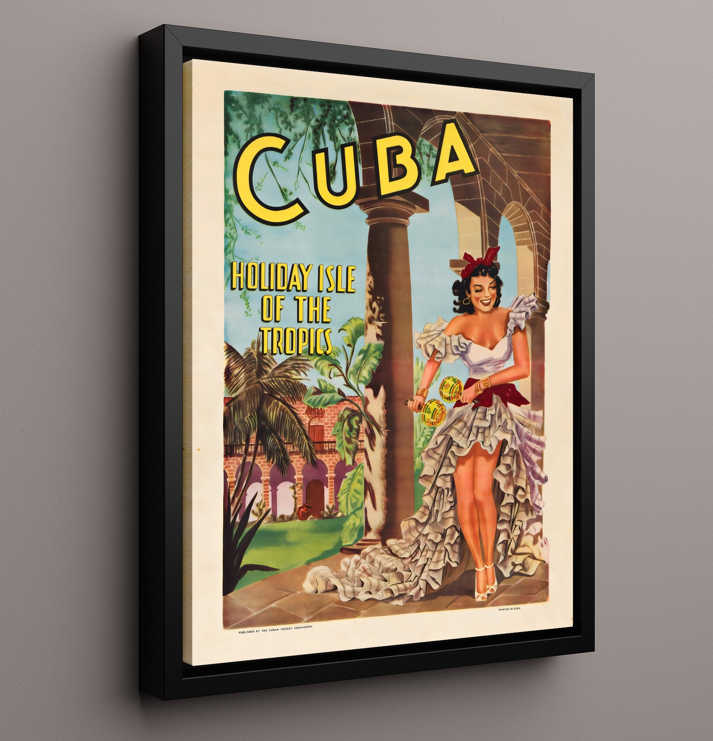 Lisbon Tram 28 Vintage Travel Print 16x20 Framed Canvas travel wall art print