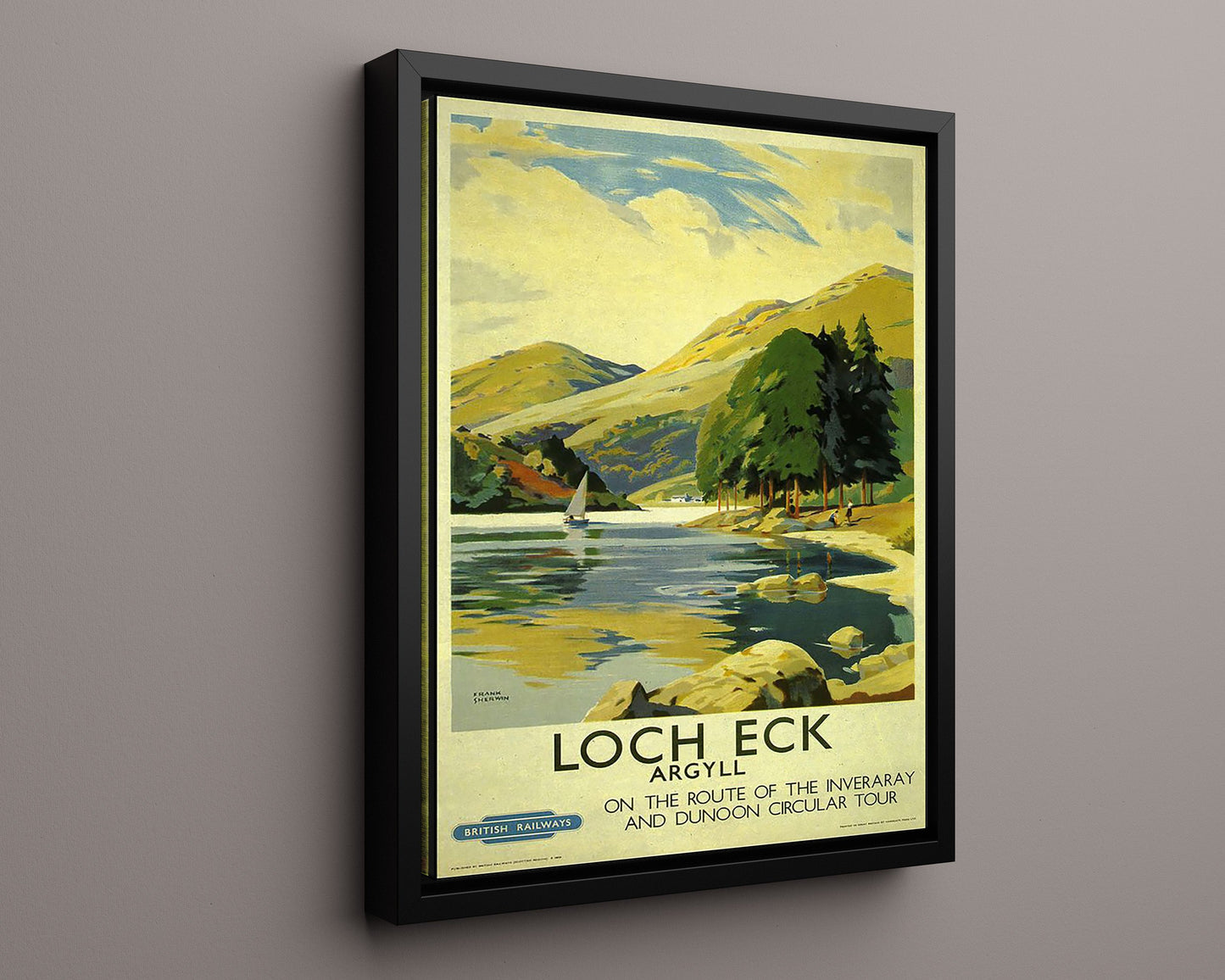Classic Travel Poster - Loch Eck - Argyll Railway