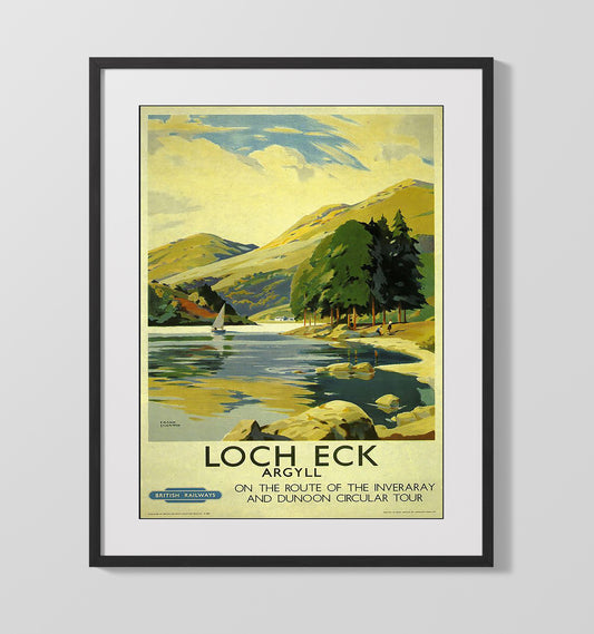 Loch Eck Argyll Railway - Travel - 16x20 Gallery Frame