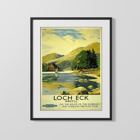 Classic Travel Poster - Loch Eck - Argyll Railway