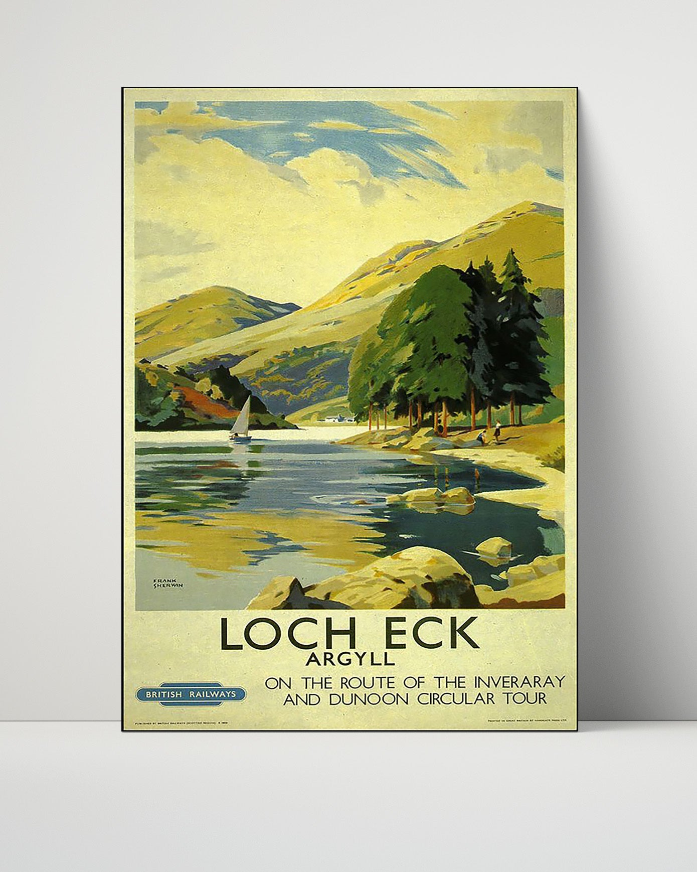 Classic Travel Poster - Loch Eck - Argyll Railway