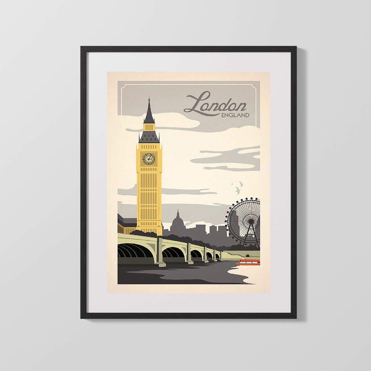 Classic Travel Poster - London - Big Ben