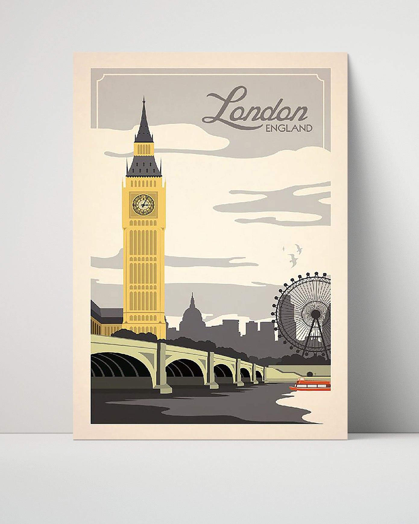 Classic Travel Poster - London - Big Ben