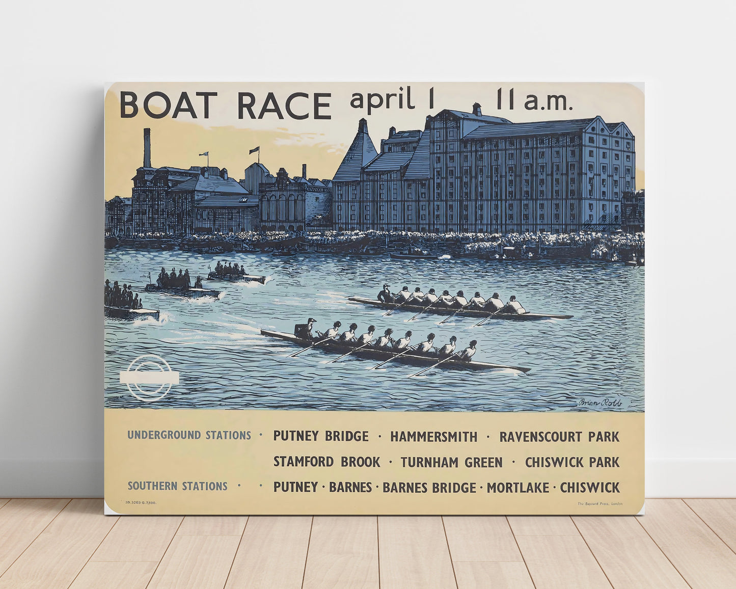 London Boat Race 1 Vintage Travel Print 16x20 Unframed Print travel wall art print