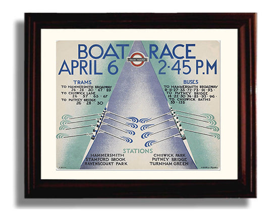 London Boat Race 2 travel poster wall art 8x10 Canvas
