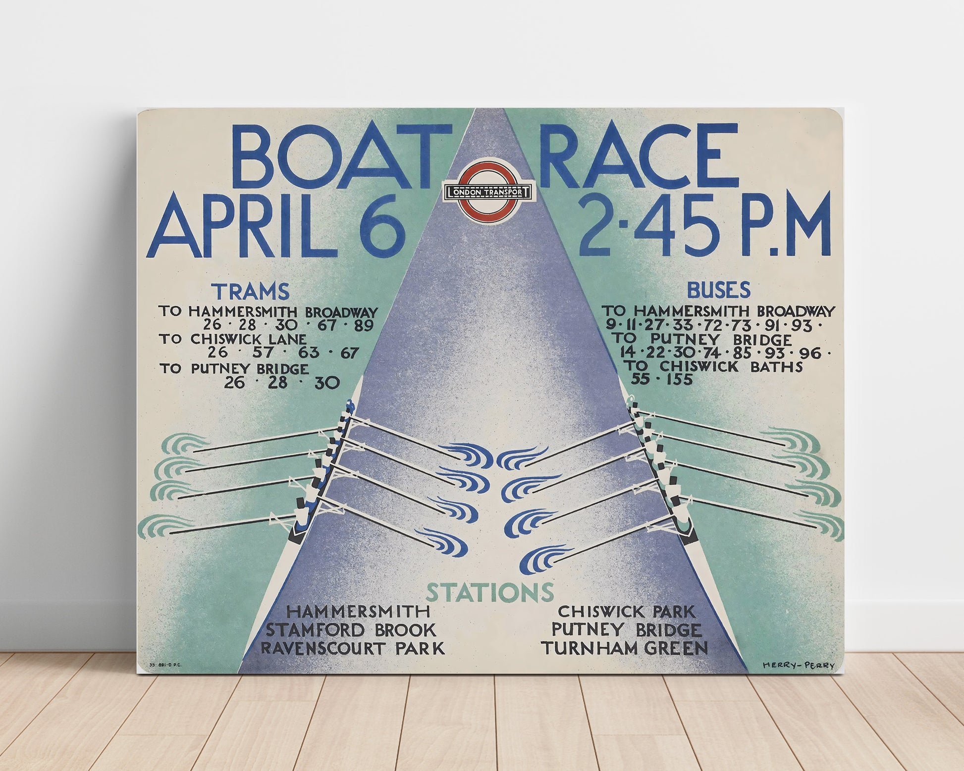 London Boat Race 2 Vintage Travel Print 16x20 Unframed Print travel wall art print