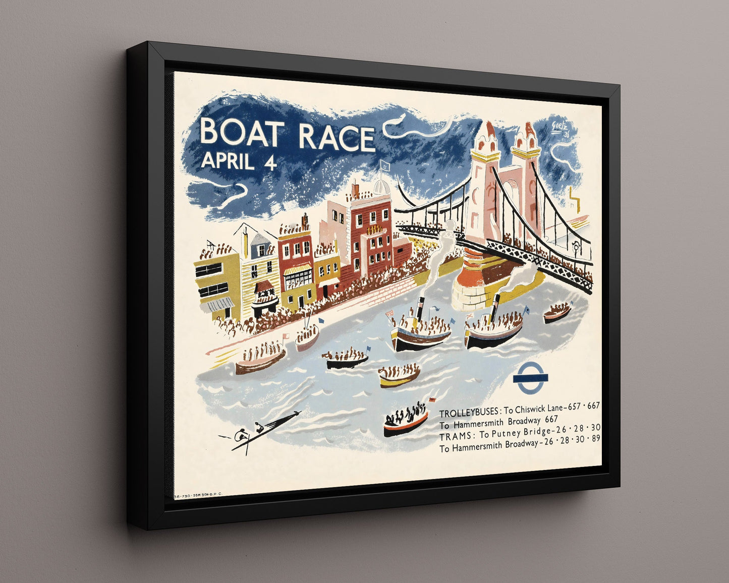 Classic Travel Poster - London - Boat Race 3