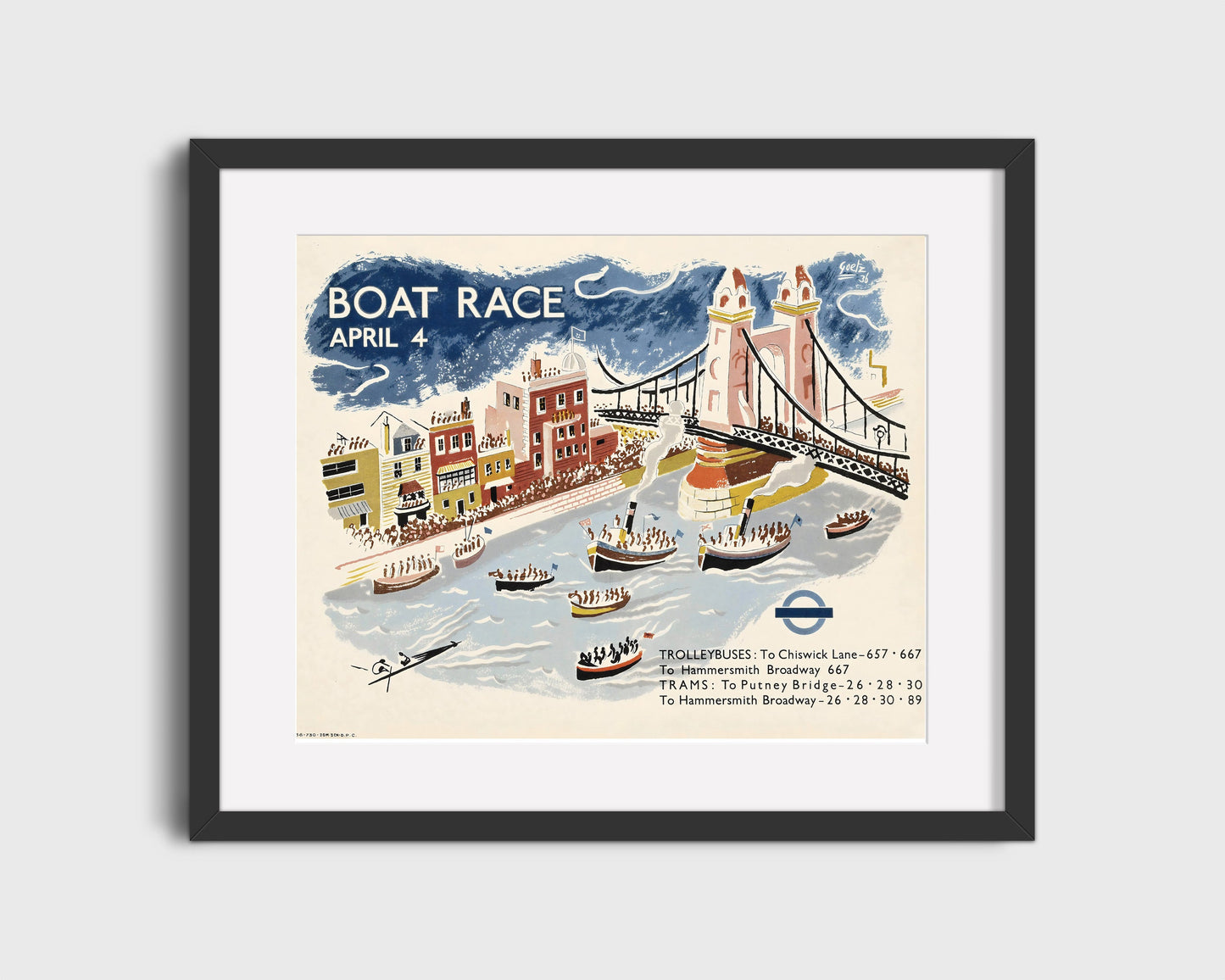 Classic Travel Poster - London - Boat Race 3