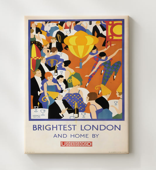 London Brightest London Underground - Travel - 20x24 Canvas