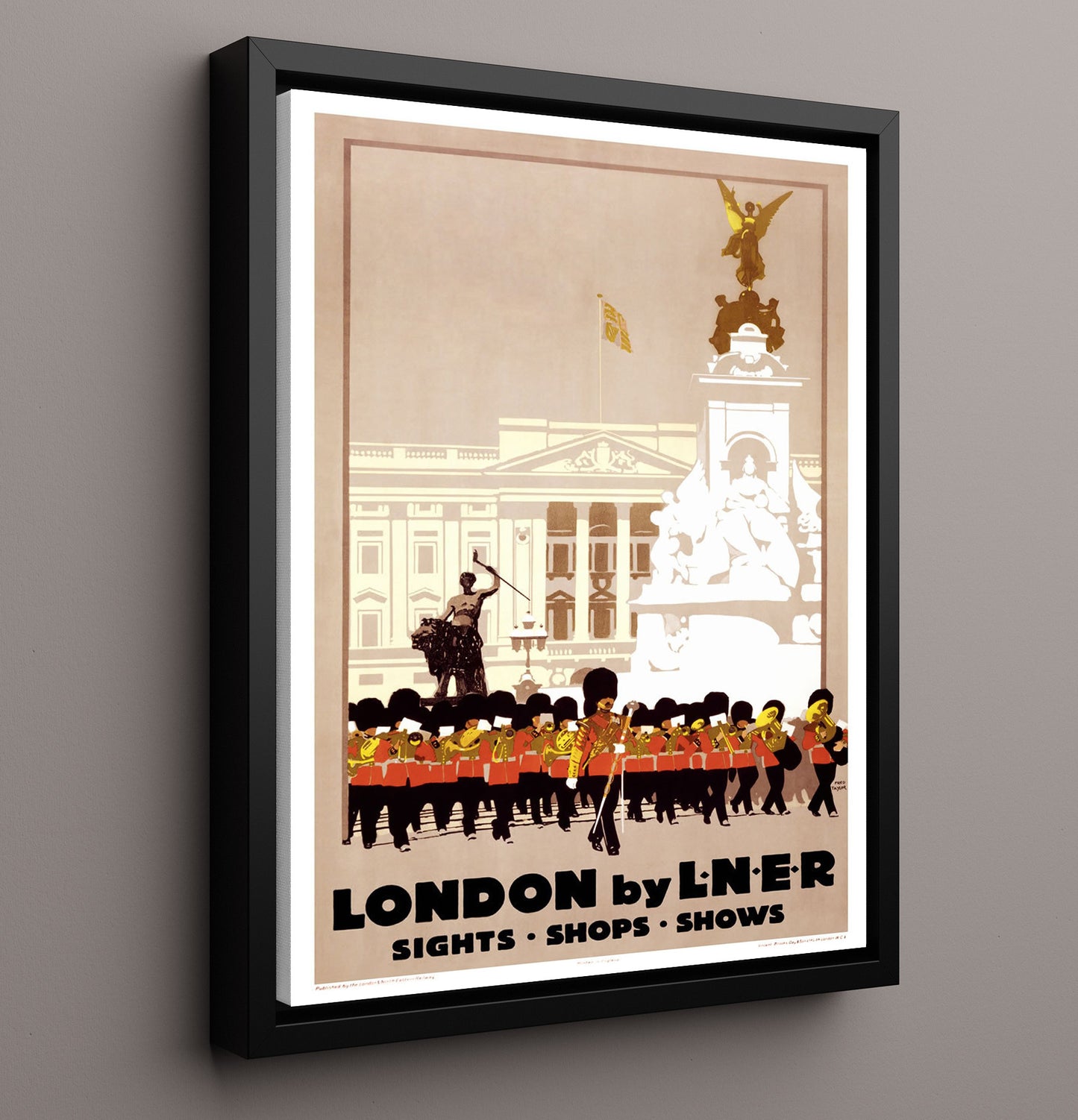 London By LNER Vintage Travel Print 16x20 Framed Canvas travel wall art print
