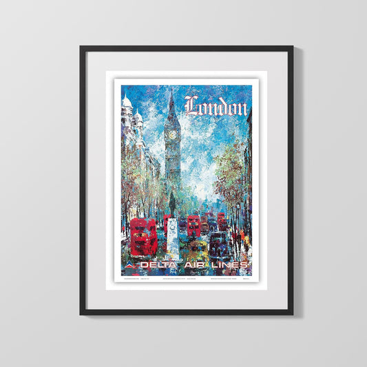 Classic Travel Poster - London - Delta Airlines