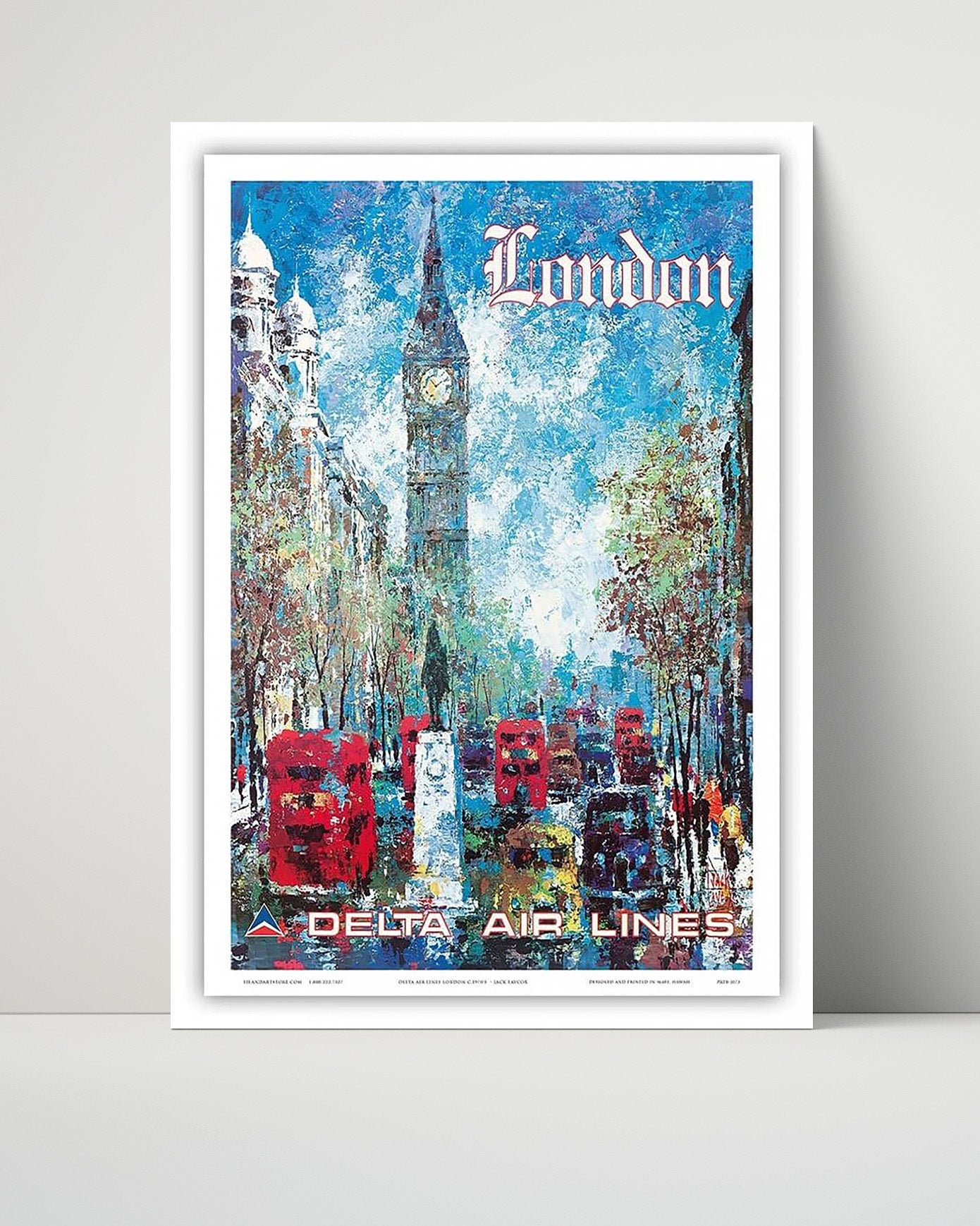 Classic Travel Poster - London - Delta Airlines