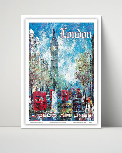Classic Travel Unframed Poster -  London - Delta Airlines