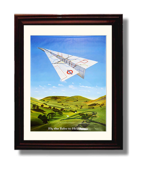London Fly the Tube travel poster wall art 8x10 Canvas