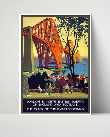 Classic Travel Unframed Poster -  London - Forth Bridge Railway