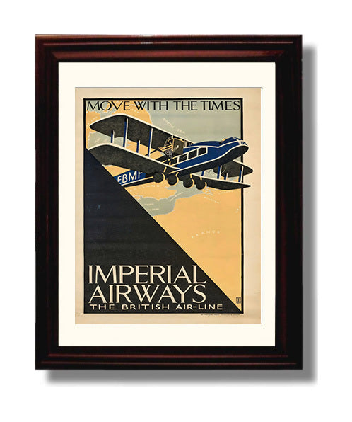 London Imperial Airways travel poster wall art 8x10 Canvas