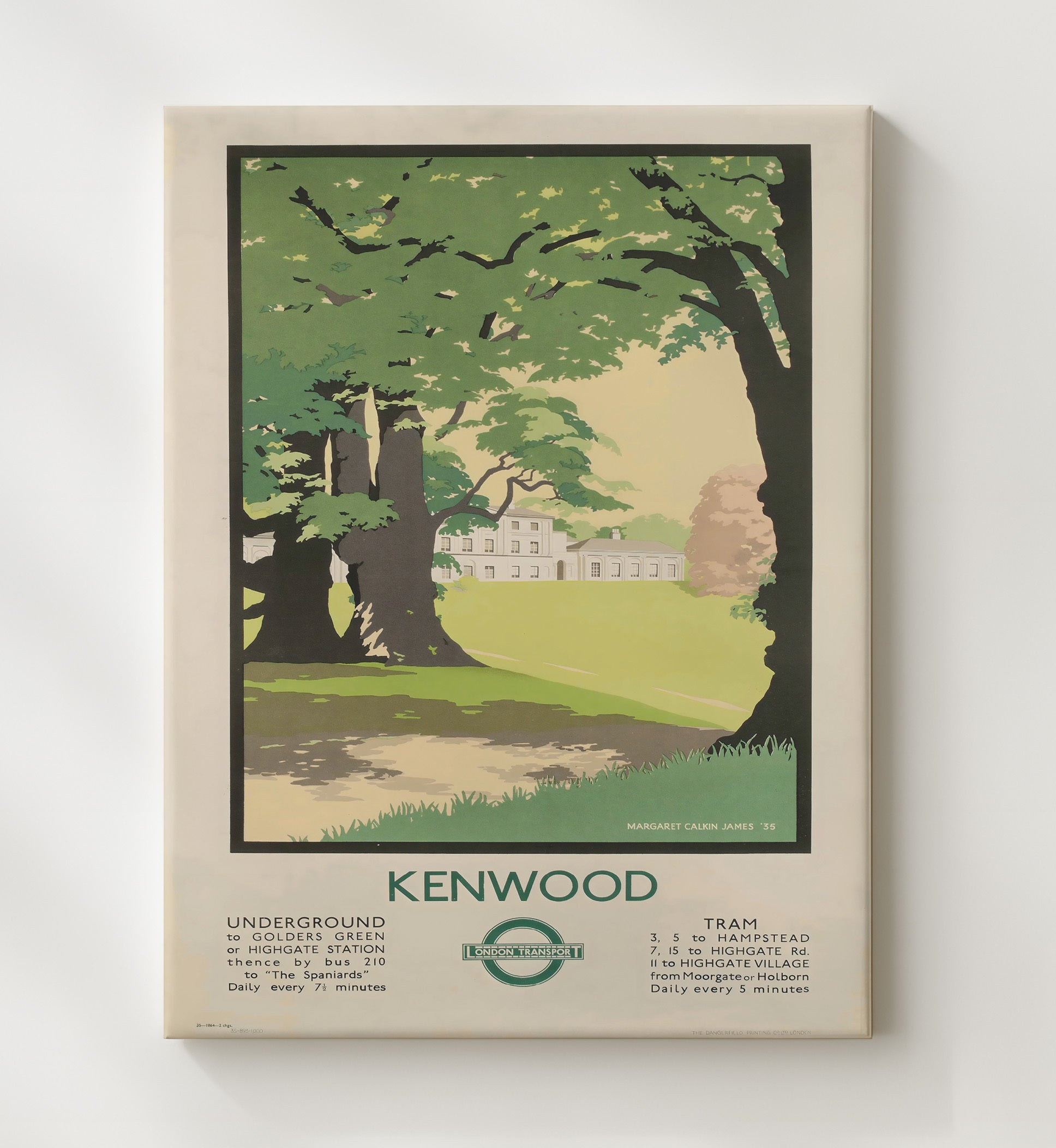 London Kenwood Vintage Travel Print 20x24 Canvas travel wall art print
