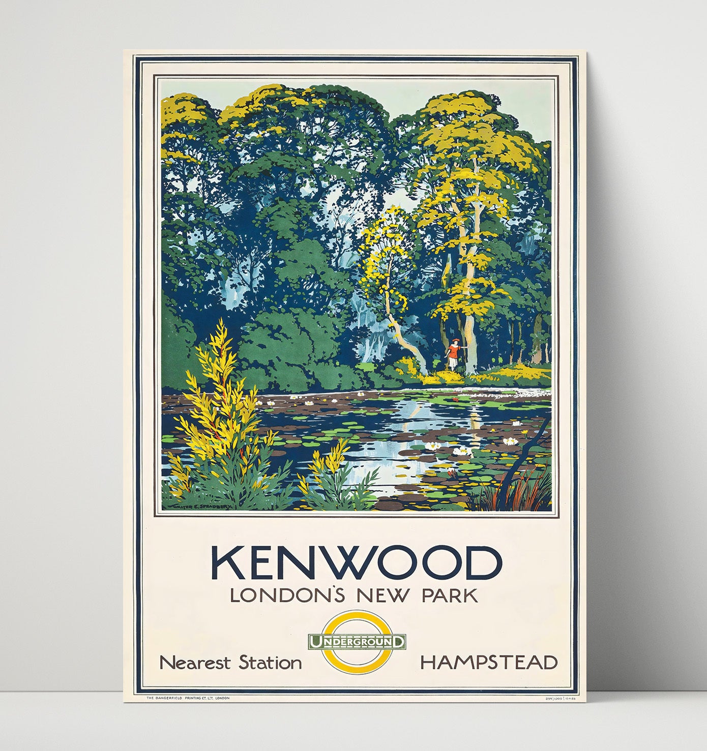 London Kenwood Park Vintage Travel Print 16x20 Unframed Print travel wall art print