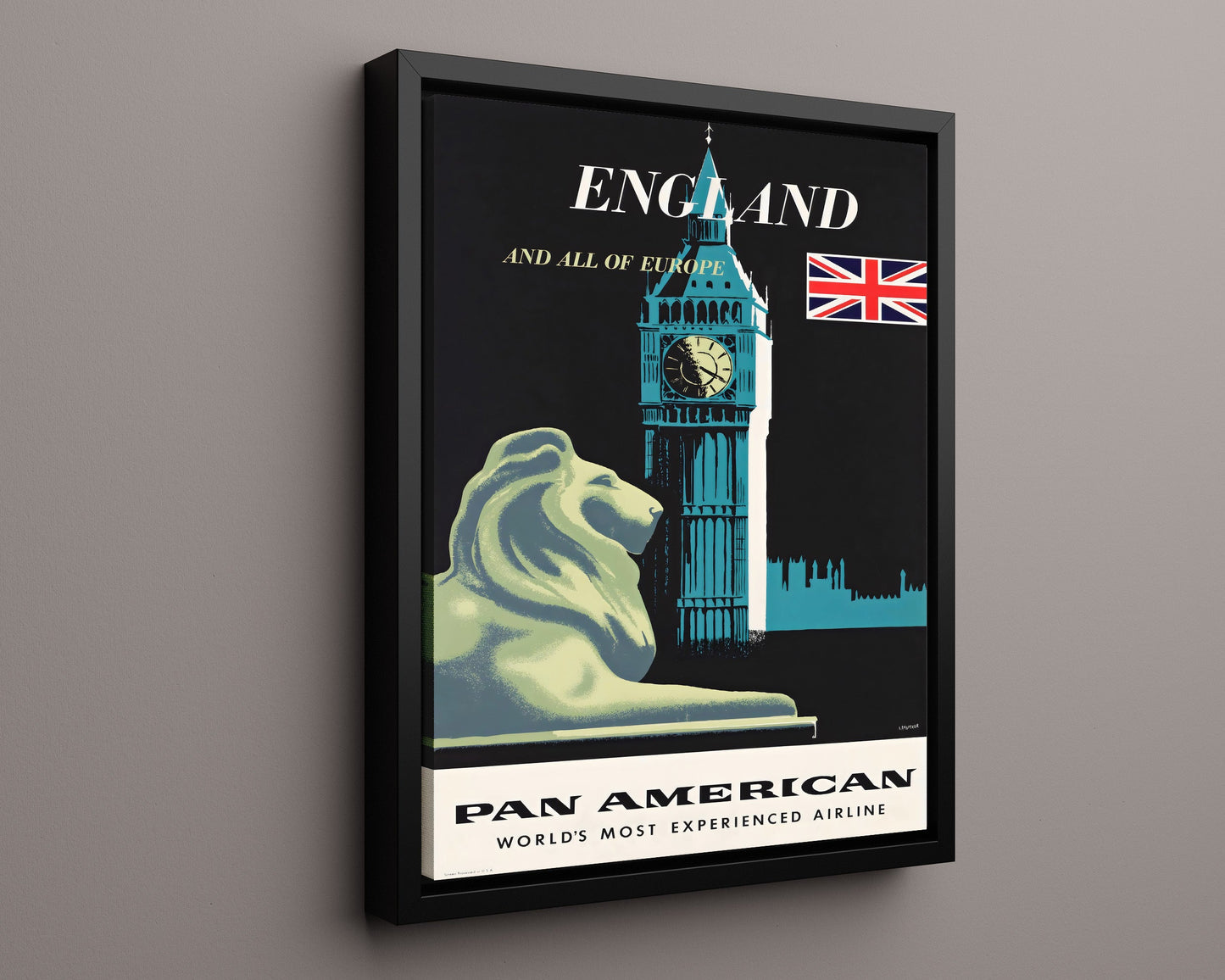 Classic Travel Poster - London New York - Imperial Airways