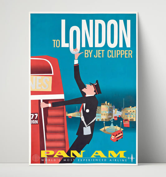 London Pan Am Jet Clipper - Travel - 16x20 Unframed Print