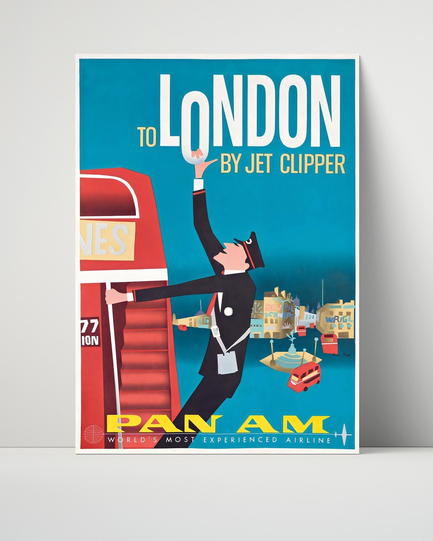 Classic Travel Unframed Poster -  London - Pan Am Big Ben