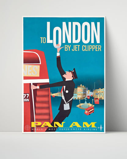 Classic Travel Unframed Poster -  London - Pan Am Big Ben
