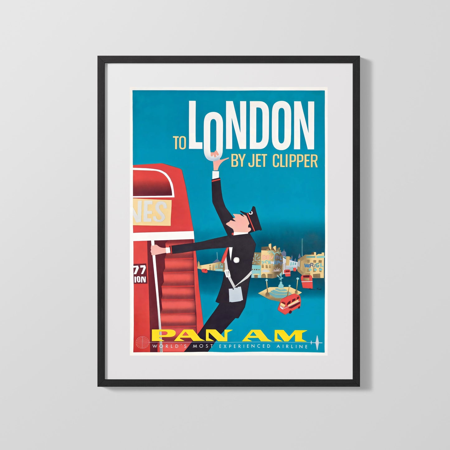 Classic Travel Poster - London - Pan Am Big Ben