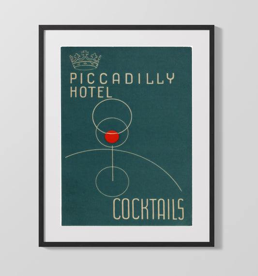 London Piccadilly Hotel Cocktails - Travel - 16x20 Gallery Frame