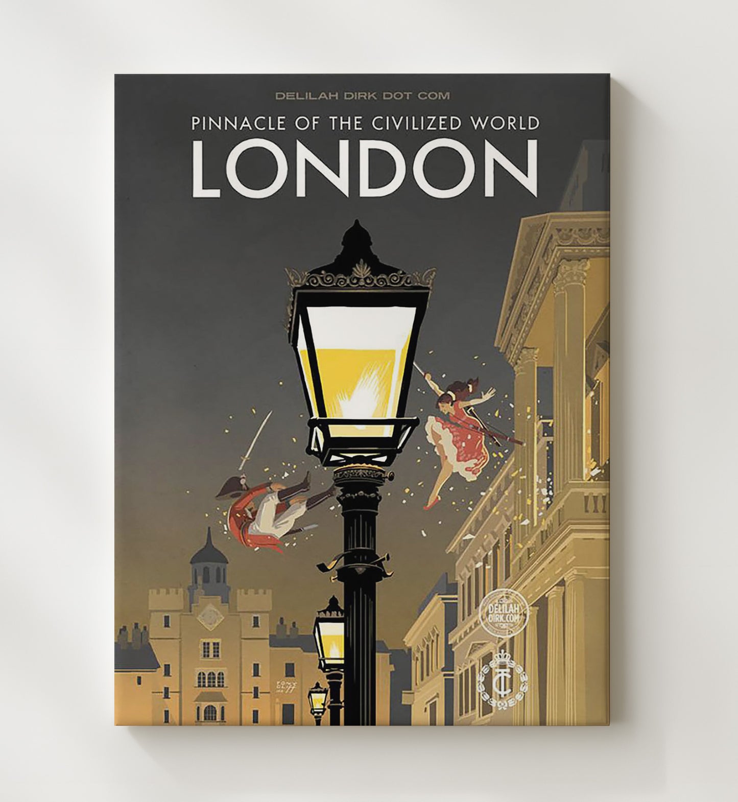 London Pinnacle of the Civilized World Vintage Travel Print 20x24 Canvas travel wall art print