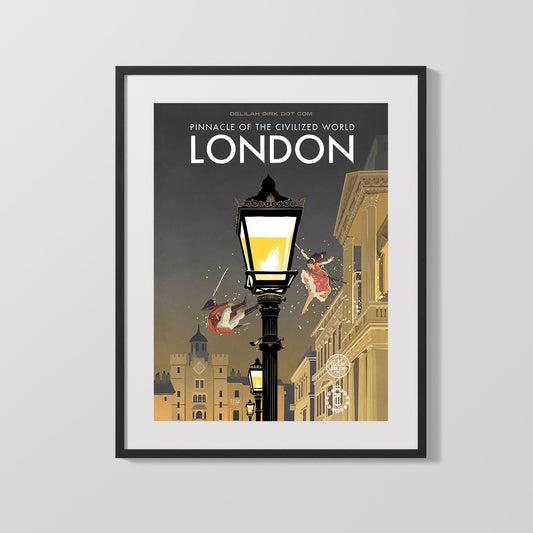 Classic Travel Poster - London - Piccadilly Hotel Cocktails