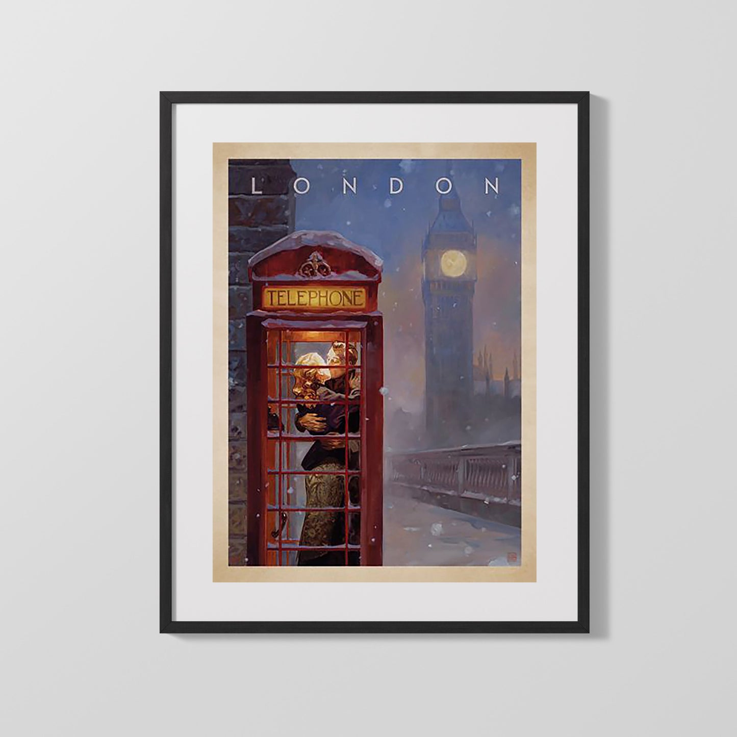 Classic Travel Poster - London - Telephone Box