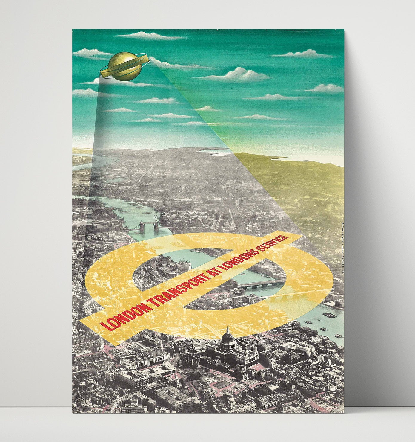 London Transport Service Vintage Travel Print 16x20 Unframed Print travel wall art print