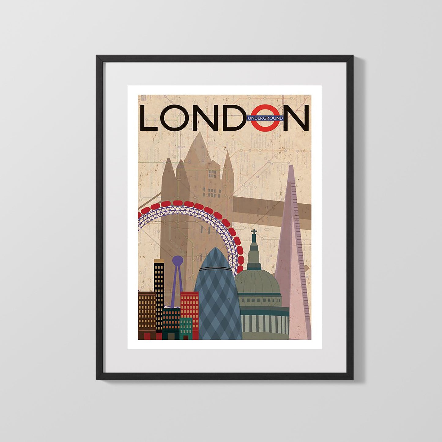 Classic Travel Poster - London - Transport Service