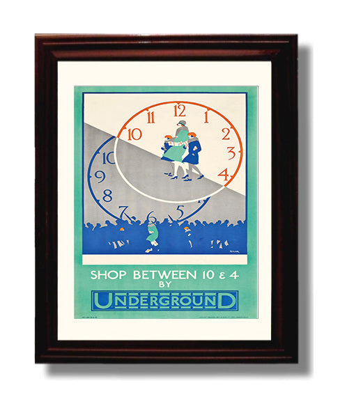 London Underground Shopping travel poster wall art 8x10 Canvas