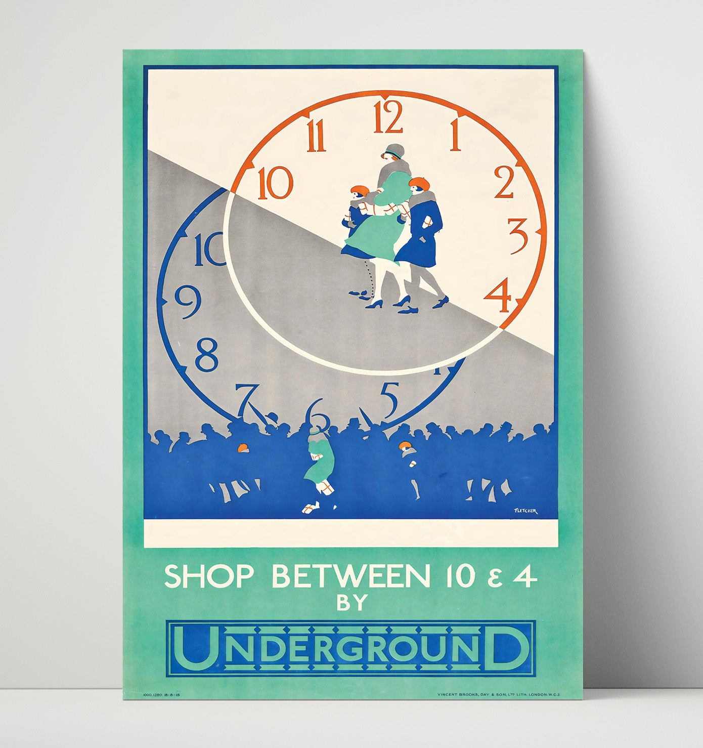 London Underground Shopping Vintage Travel Print 16x20 Unframed Print travel wall art print