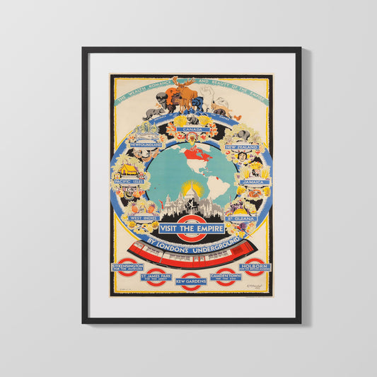 Classic Travel Poster - London - Union Jack and Big Ben