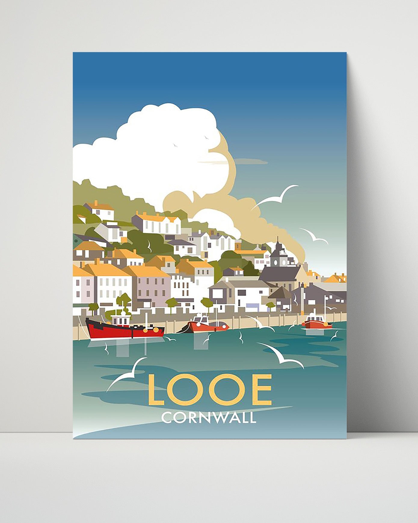 Classic Travel Poster - Looe - Cornwall