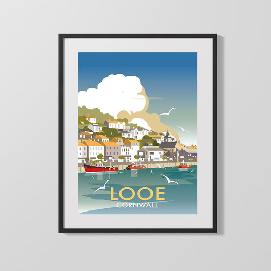 Classic Travel Poster - Looe - Cornwall