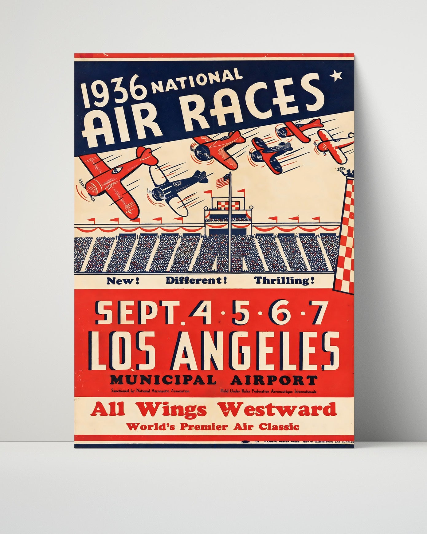 Classic Travel Poster - Los Angeles - 1936 Air Races