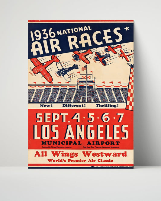 Classic Travel Unframed Poster -  Los Angeles - 1936 Air Races