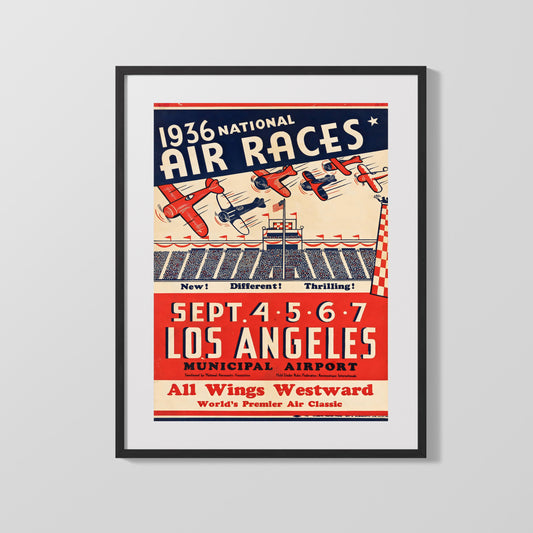 Classic Travel Poster - Los Angeles - 1936 Air Races