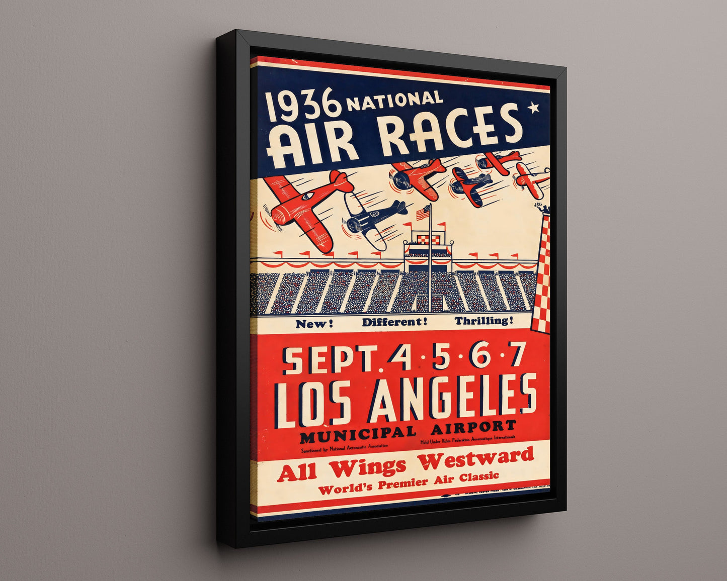 Classic Travel Poster - Los Angeles - 1936 Air Races
