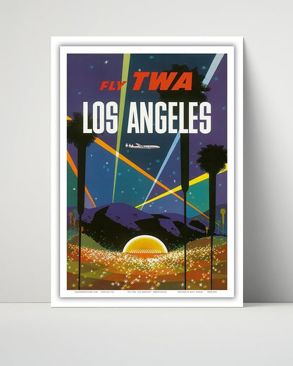 Classic Travel Unframed Poster -  Los Angeles - Fly TWA