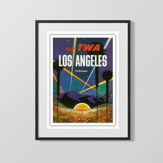 Classic Travel Poster - Los Angeles - Fly TWA